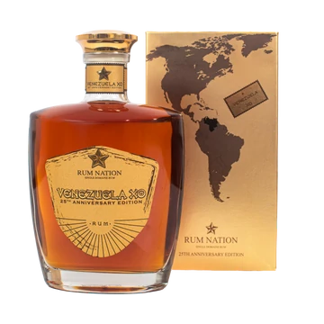 RUM NATION VENEZUELA XO 0,7 LITER 43% 25th ANNIVERSARY