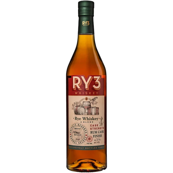 RY3 RUM CASK FINISH 60,9 %-os 0,7 liter