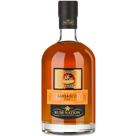 Rum Nation Barbados 8 éves 40%-os 0,7 liter DRS