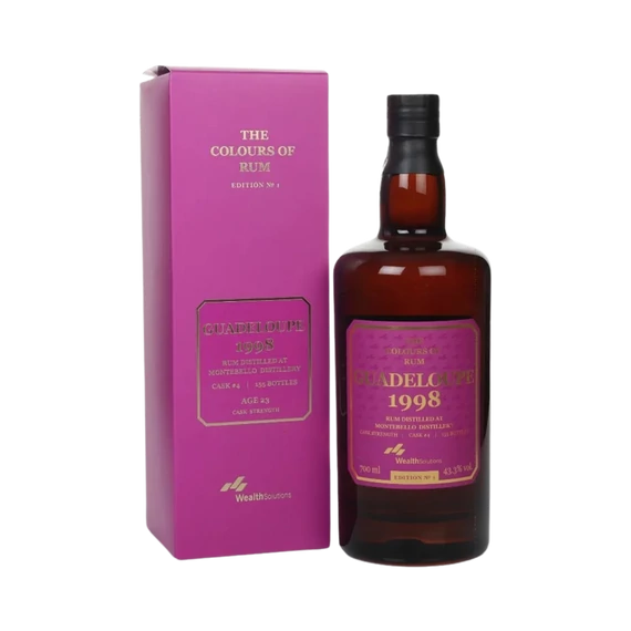 THE COLOURS OF RUM GUADELOUPE 1998 MONTEBELLO 43,3% 0,7 liter